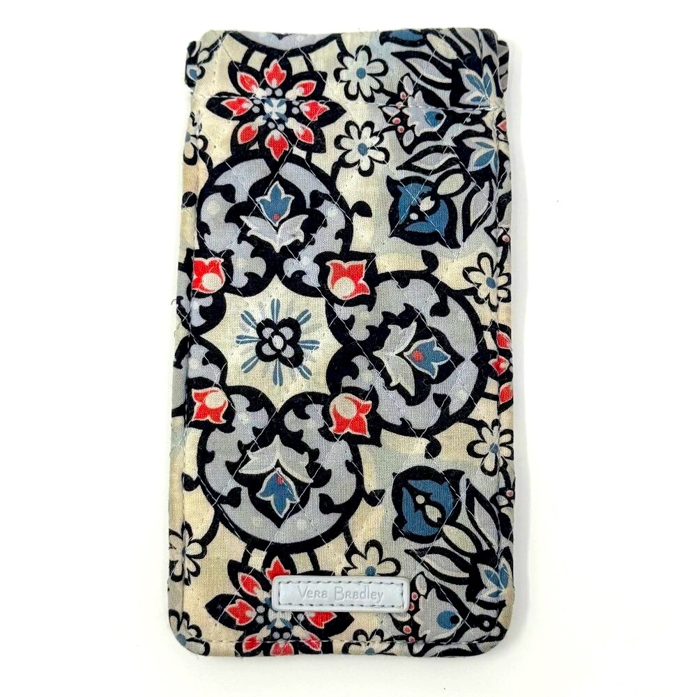 Vera Bradley Women's Cotton Eyeglass Case Floral Paisley White RN 156007